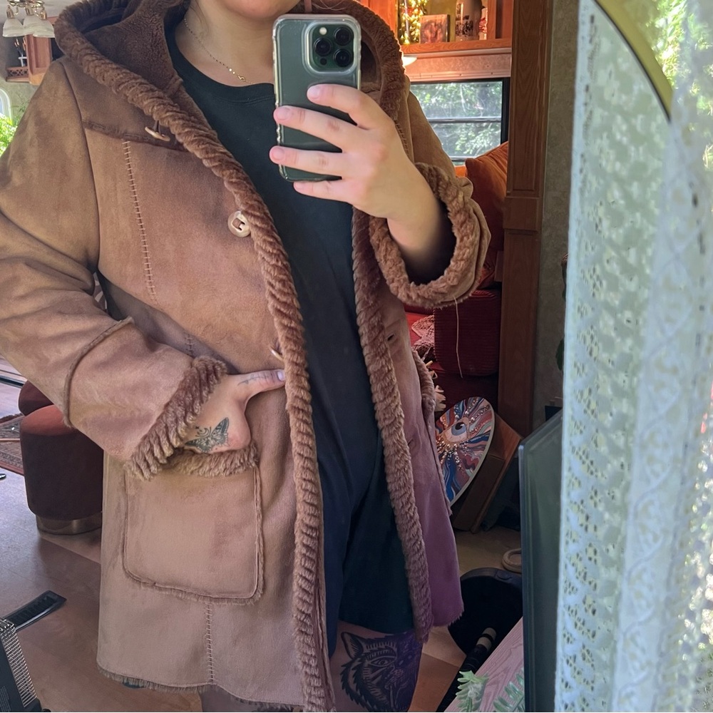 St. John's Bay Tan Teddy Jacket Cozy Fall Essential